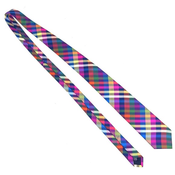 Charles Tyrwhitt Neck Tie Mens MultiColor 100% Silk Made In England Colorful - Picture 5 of 9